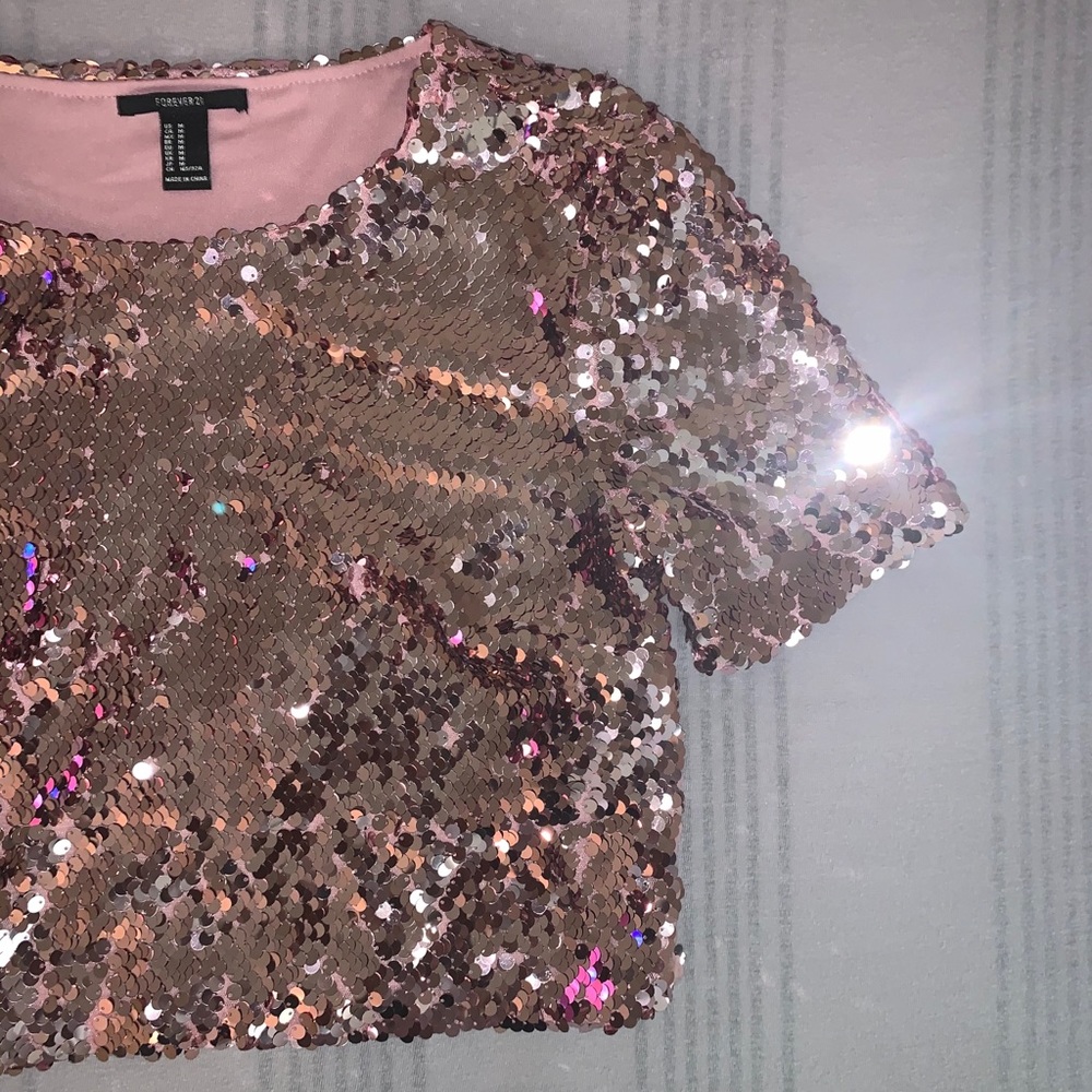 Forever 21 Sequin Crop Top